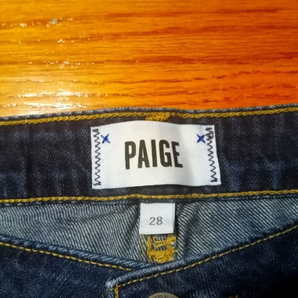 PAIGE Jimmy Jimmy distressed womens cuffed denim jean shorts Size 28 - Picture 2 of 8